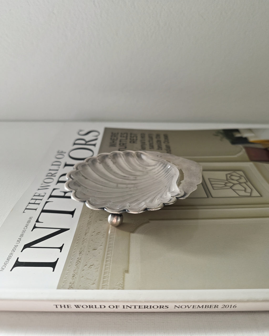 Petit Silver Plated Vintage Shell Vide Poche