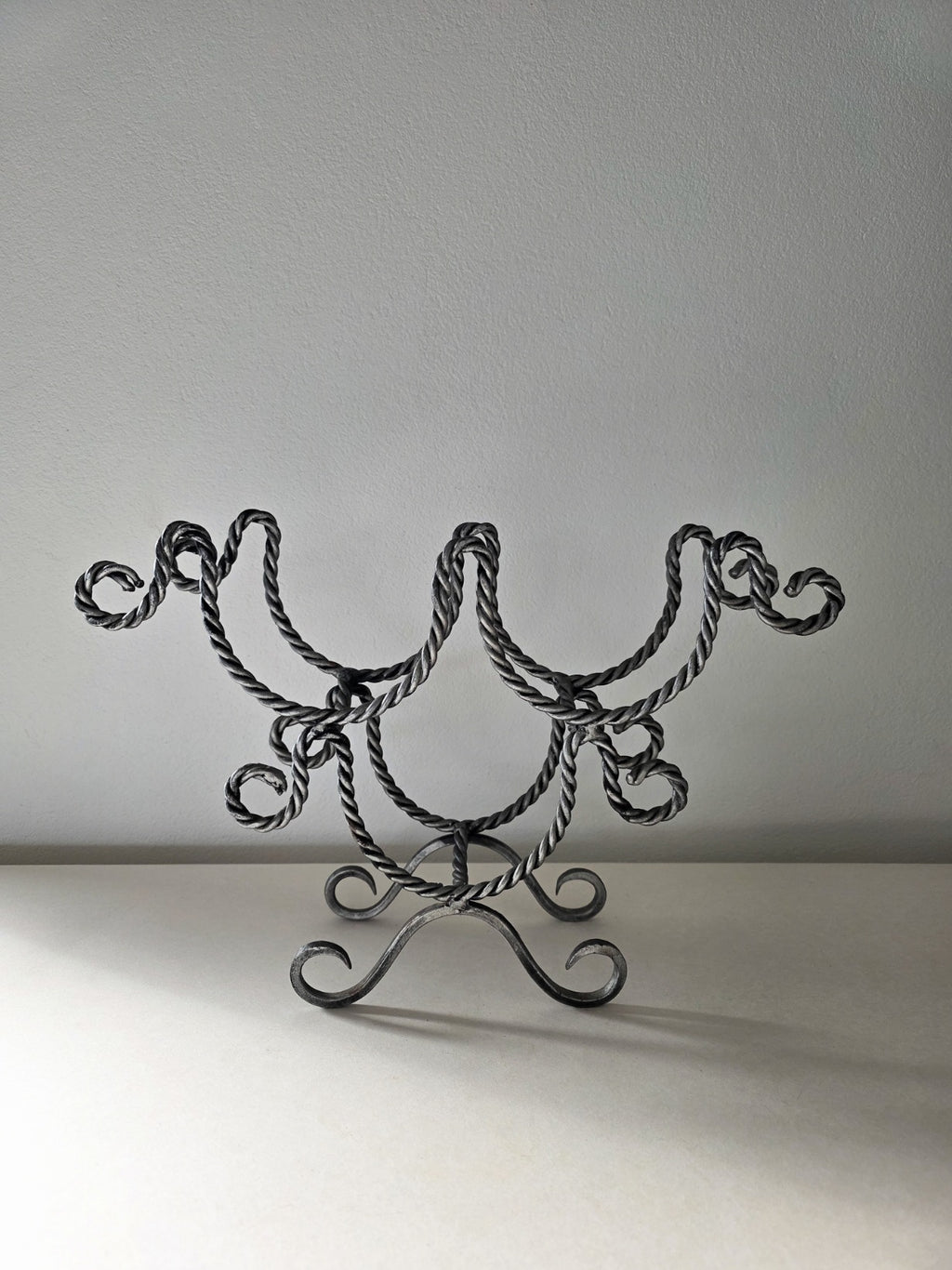 Vintage Twisted Metal Wine Holder