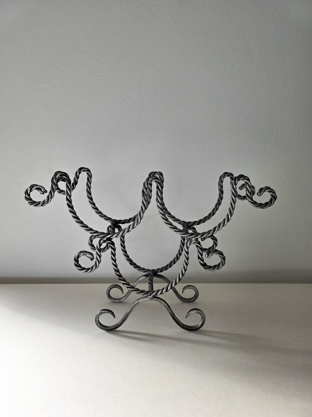 Vintage Twisted Metal Wine Holder