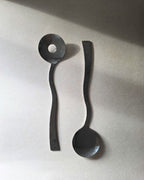 Sculptural Wavy Salad Servers