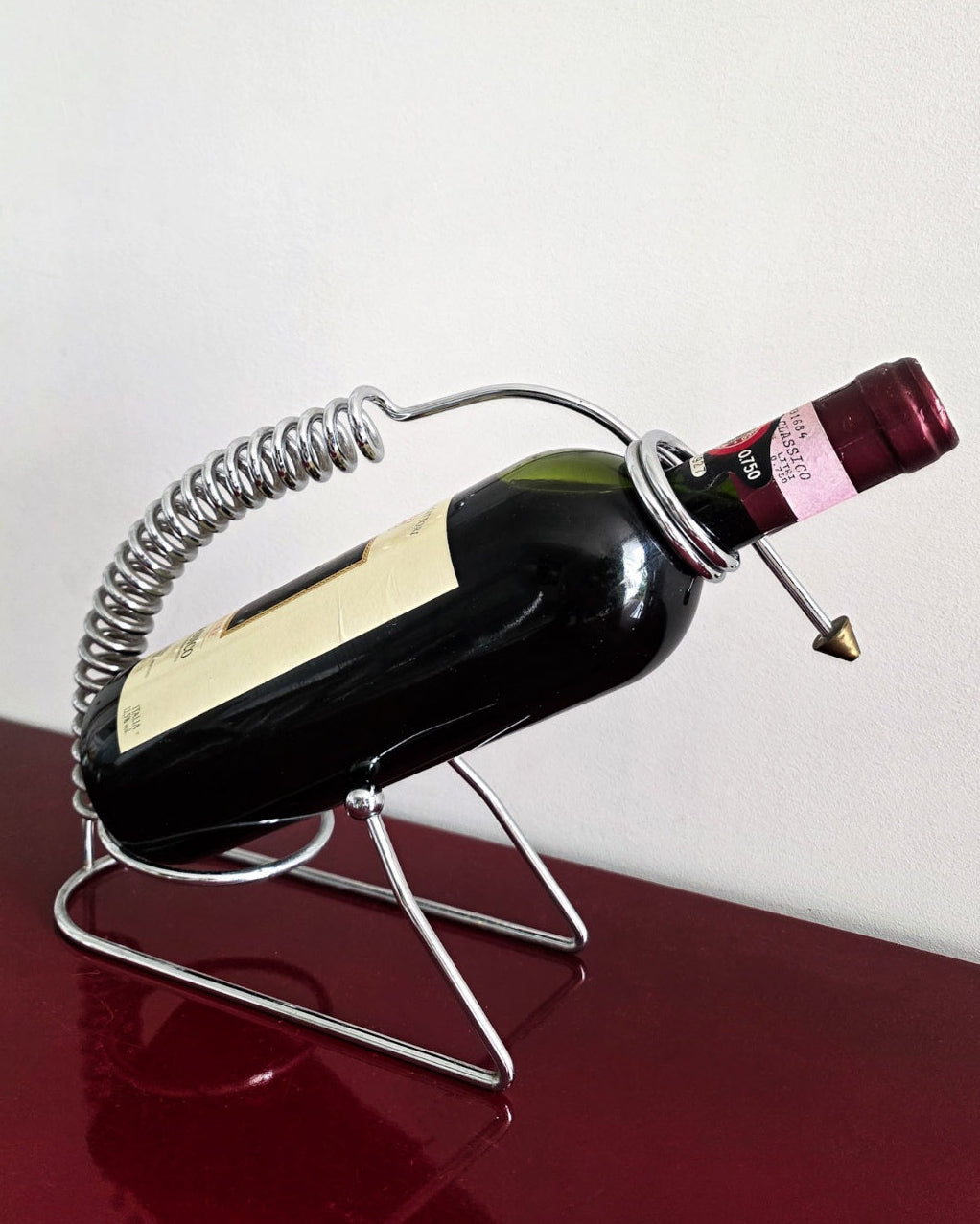 Post Modern Chrome Wine Holder