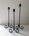 Vintage Wrought Iron Candle Holders Set of 3