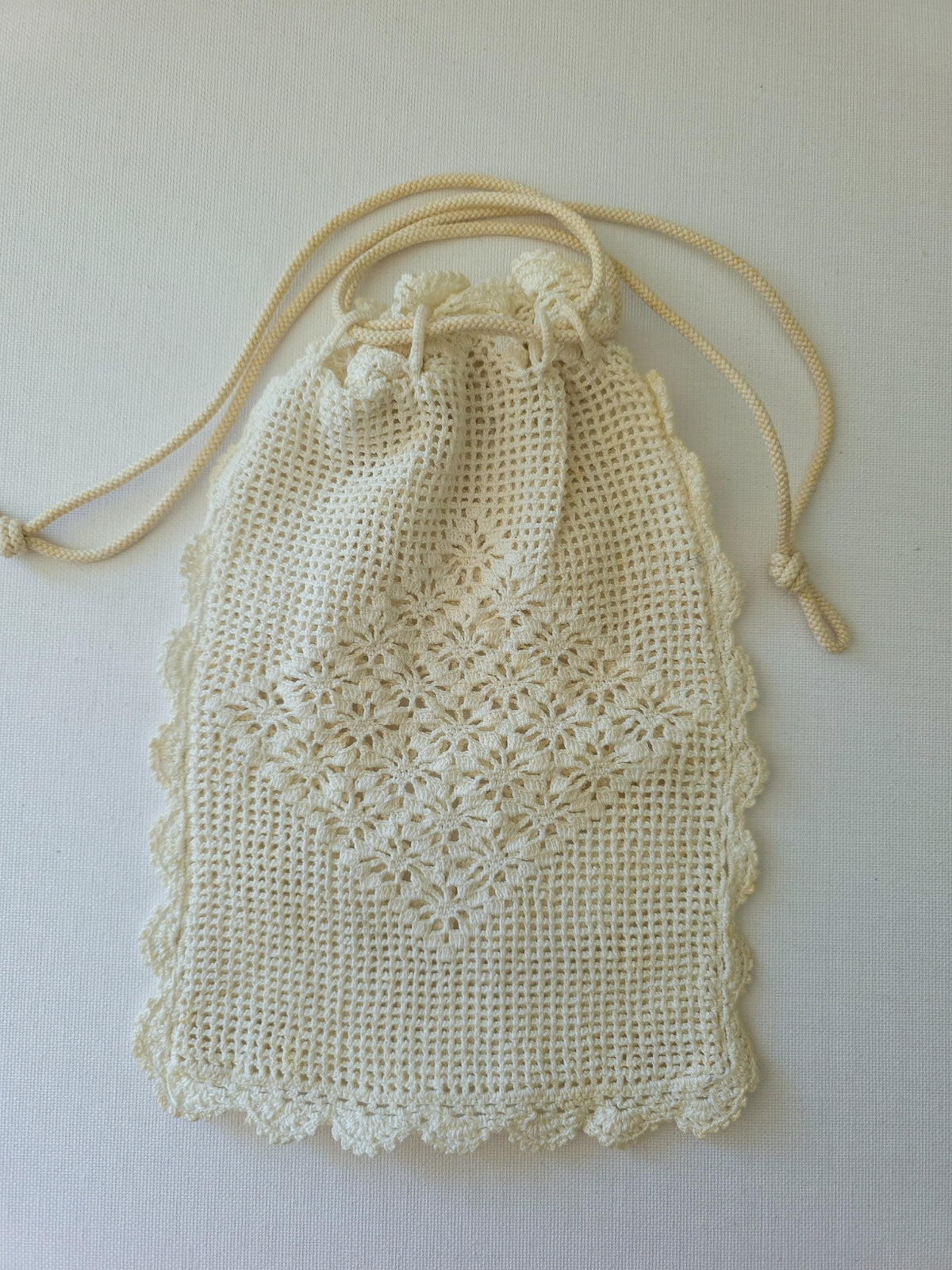 Handmade Crochet Filet Pouch Bag