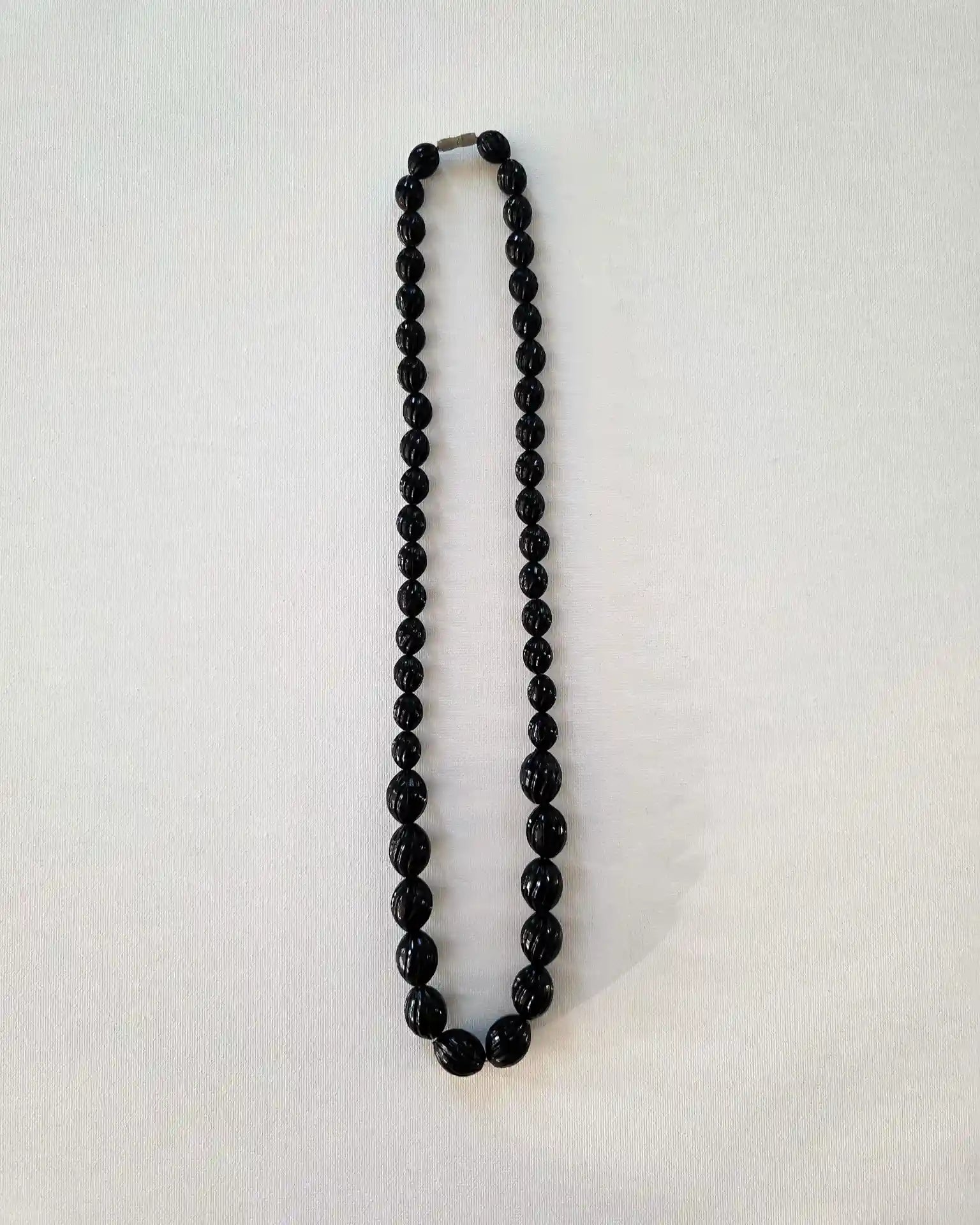 Vintage Etched Bead Necklace