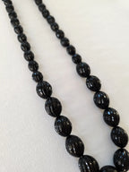 Vintage Etched Bead Necklace