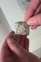 Vintage sterling silver articulated fish pendant