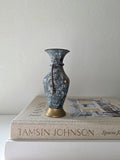 Vintage Enameled Brass Vase