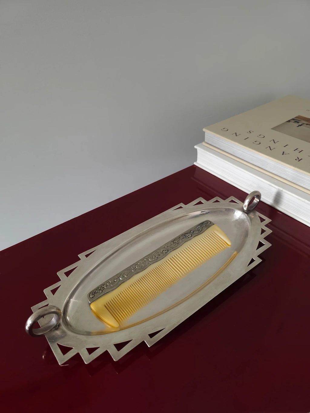 Art Nouveau Silver Plate Vanity Comb